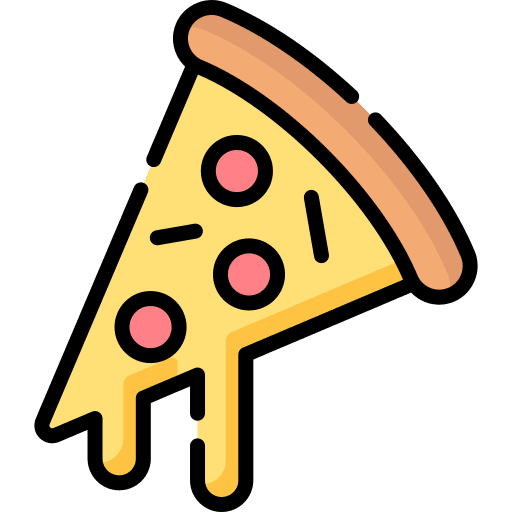 Pizza cheese fat slice icon