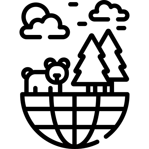 Ecology world forest bear icon