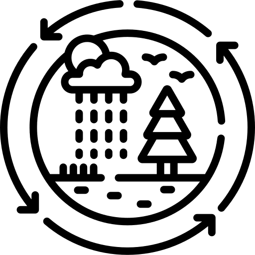 Ecosystem weather cloud ecology and environment icon