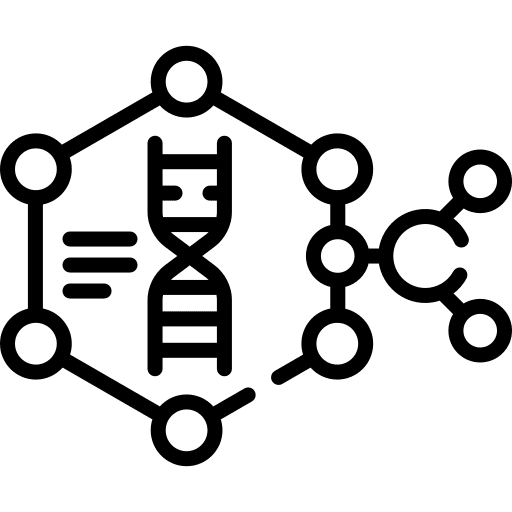 Molecular science healthcare and medical chemistry icon