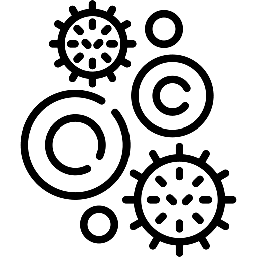 Red blood cells healthcare and medical white blood cells cardiology icon