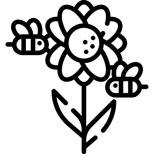 Symbiosis symbiosis flower bees icon