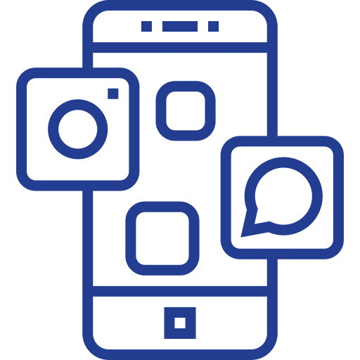 Apps speech bubble social media smarphone icon