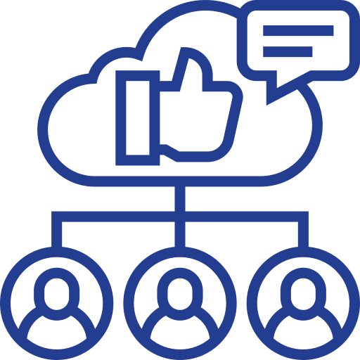 Cloud thumbs up social media cloud icon