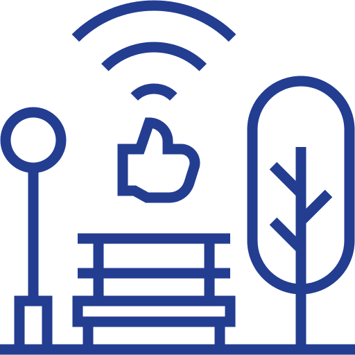 Like thumbs up park social media icon