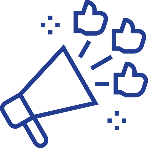 Marketing megaphone marketing thumb up icon