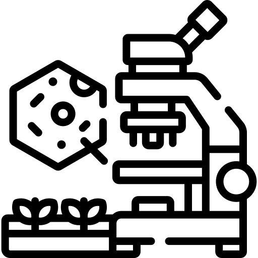 Microscope healthcare and medical scientific microscope icon