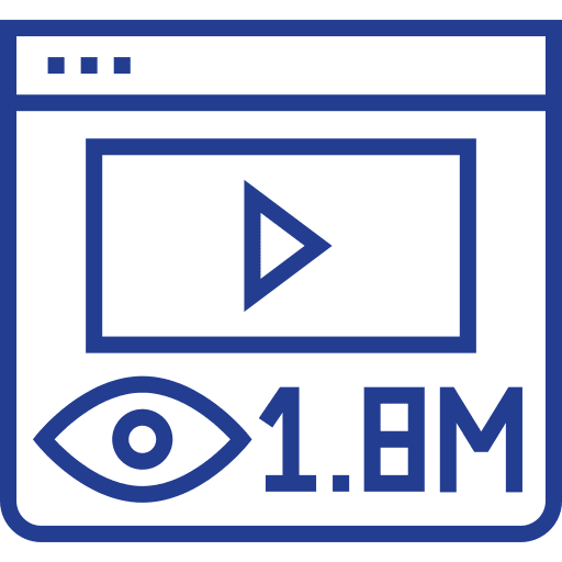 Views social media web eye icon