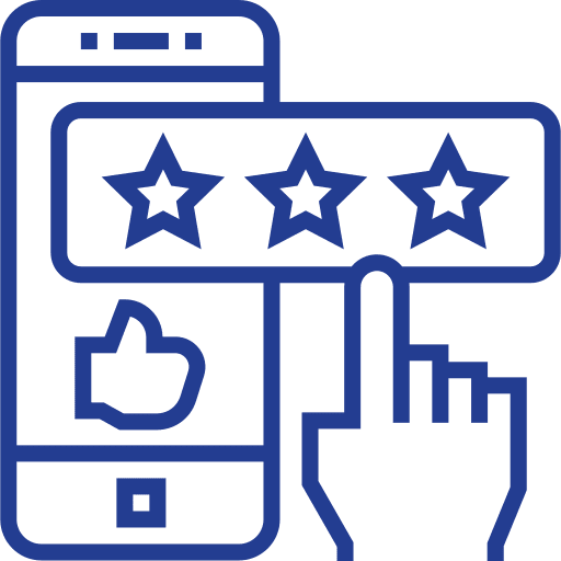 Feedback finger hand smartphone icon