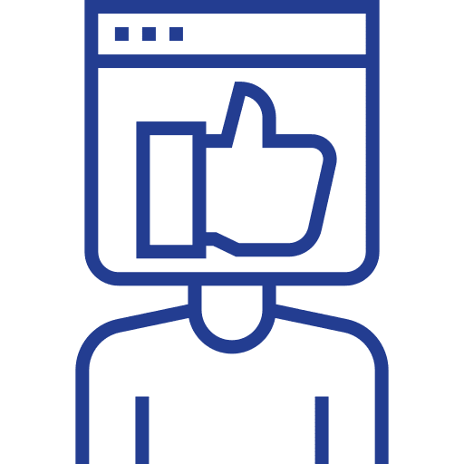 Like user social media web icon