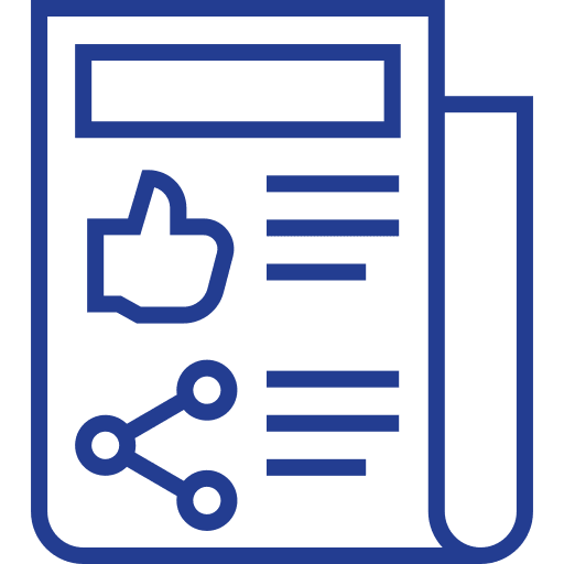 Social media news share file icon