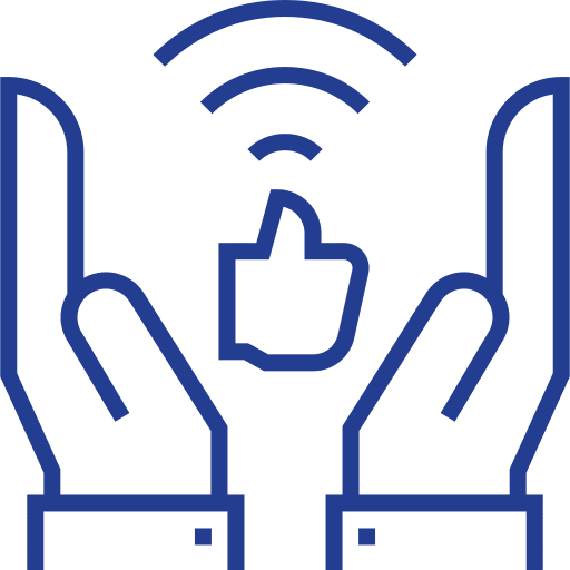 Connected wifi thumbs up connected icon