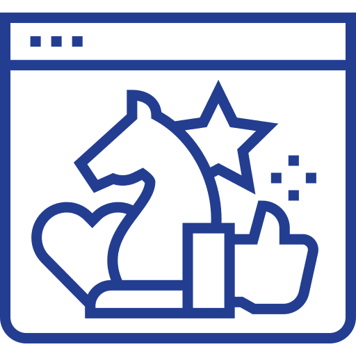 Strategy social media star thumbs icon