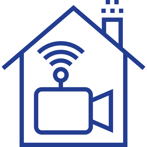 Studio building social media wifi icon