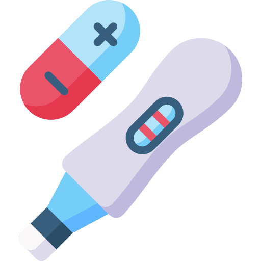 Pregnancy test maternity healthcare and medical pregnancy test icon