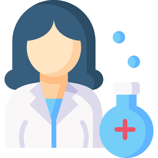 Chemist occupation flask woman icon