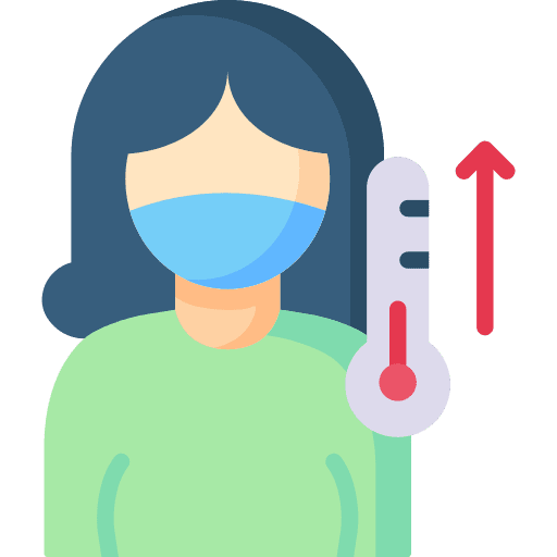 Illness fever ill thermometer icon