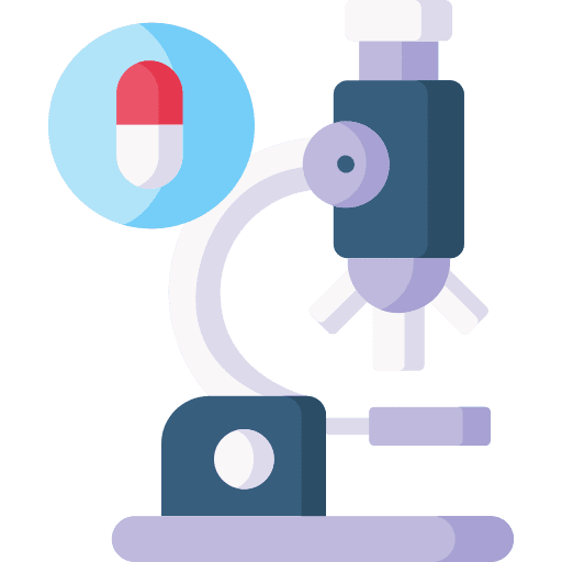 Microscope tools and utensils education medical icon