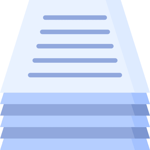 Paper printing files and folders stack icon