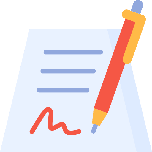 Sign business document signature icon
