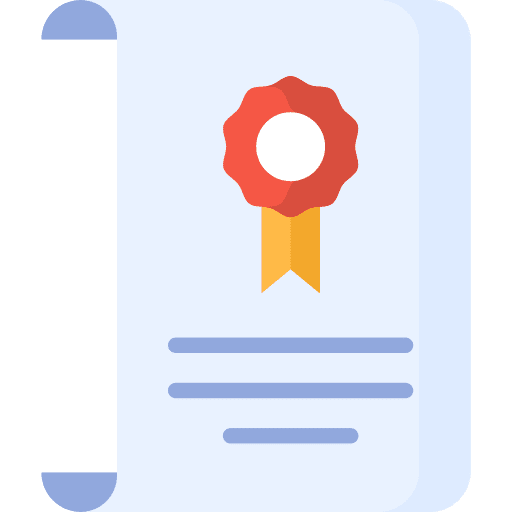 Certificate credential badge education icon