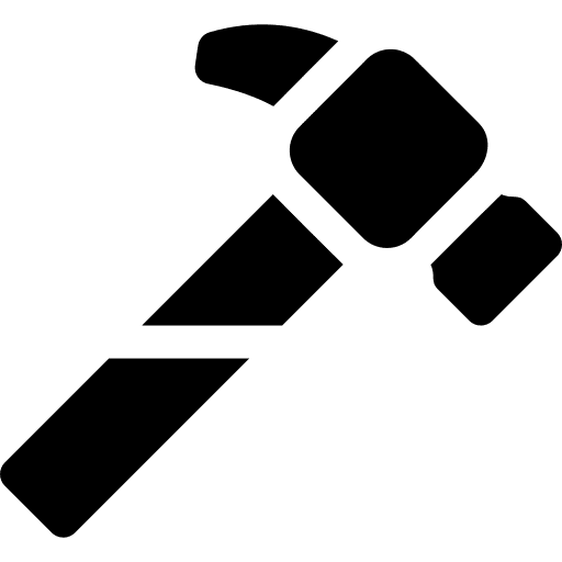 Hammer home repair carpentry mallet icon