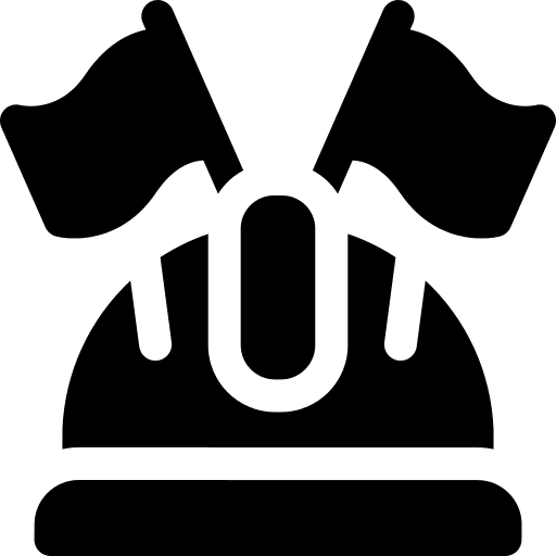 Helmet helmet security flags icon