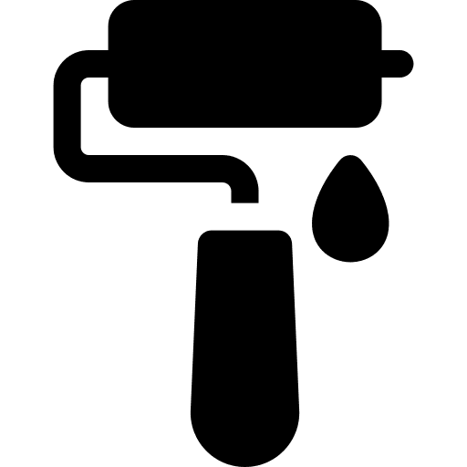 Paint roller paint painter art icon