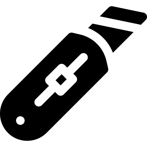 Cutter knife cutter blade icon