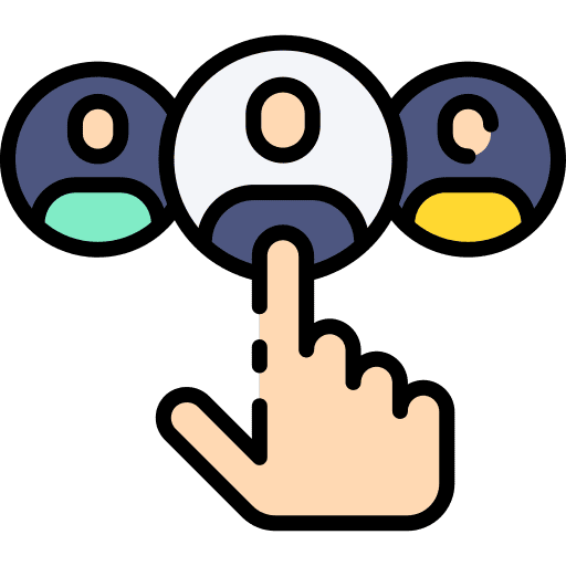 Choosing choosing candidate hand icon