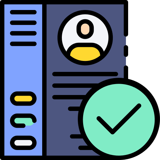 Approve report people verification icon