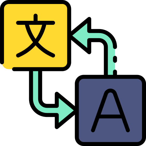 Language education communication language icon