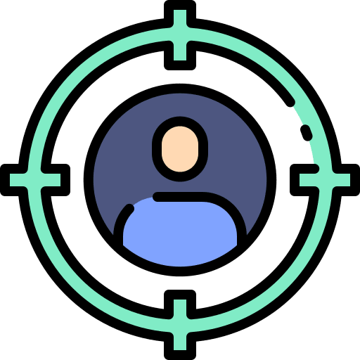 Headhunter business and finance headhunting aim icon
