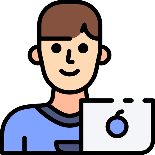 Freelancer working worker work from home icon