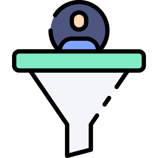 Funnel funnel human resources candidates icon