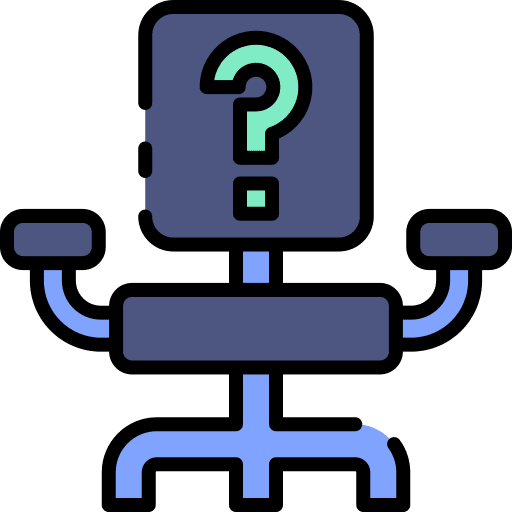 Vacant office chair comfort comfortable icon