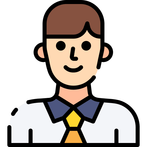 Worker tie avatar professions and jobs icon