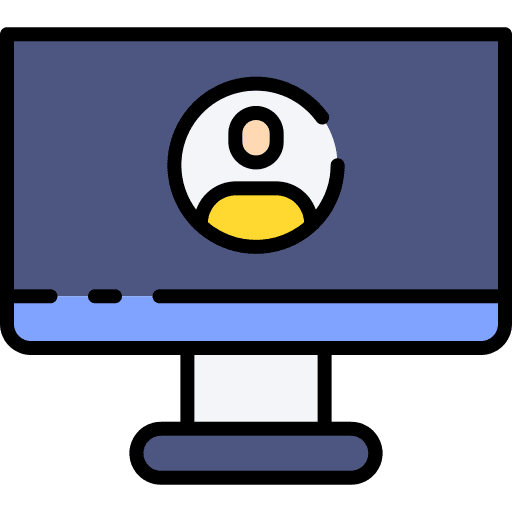 Computer monitor desktop applications icon
