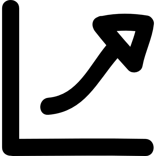 Line graph doodle performance graphics doodles icon