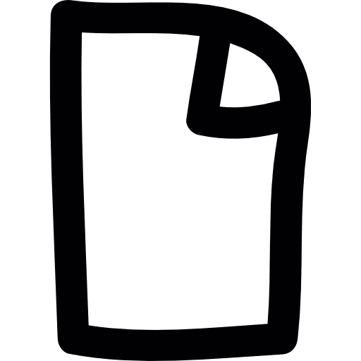 Blank paper doodle folded white empty icon