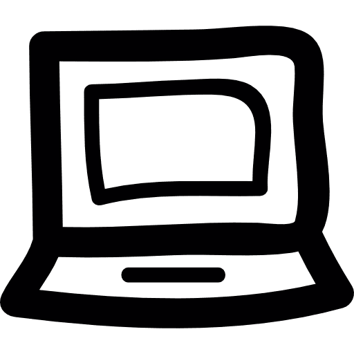 Computer doodle outline computer technology computers icon