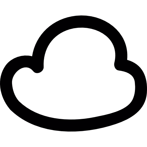 Tiny cloud doodle rain bad weather icon