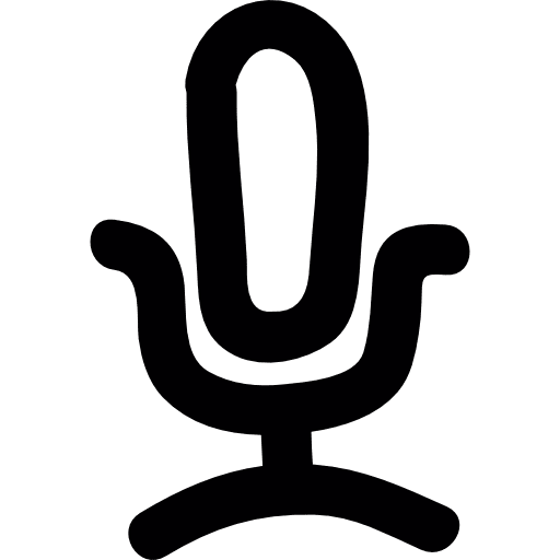 Microphone drawing voice condenser microphone multimedia icon