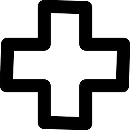 Plus sign pharmacy crossed addition icon