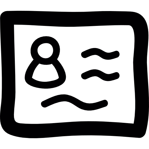 User information doodle card contact contacts icon