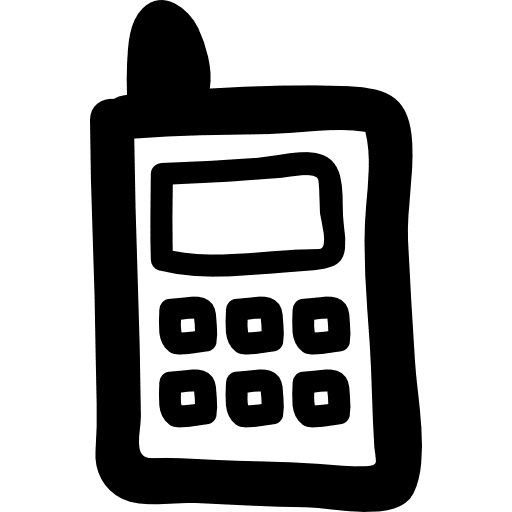 Draw cellular phone telephones cellphone phones icon