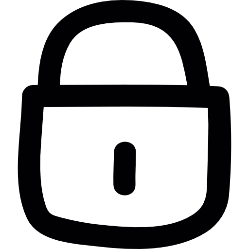 Locked padlock blocked protection safety icon