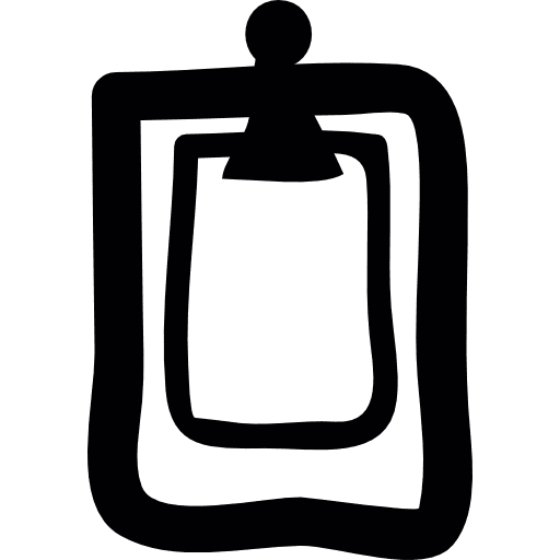 Clipboard with paper office note documents icon