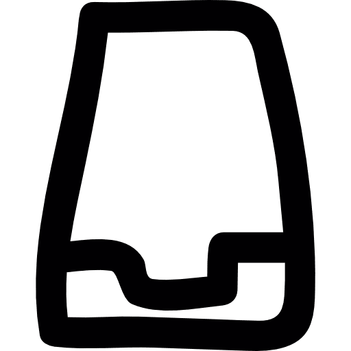 Drawn drawer technology storage documents icon