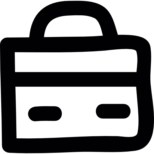 Bag with handle handbag luggage baggage icon